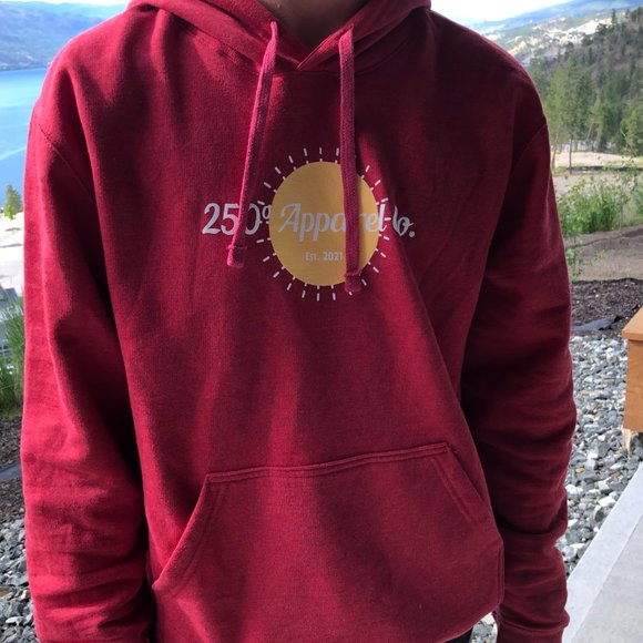 Unisex Hoodie - Sangria Red - Picture 3 of 4